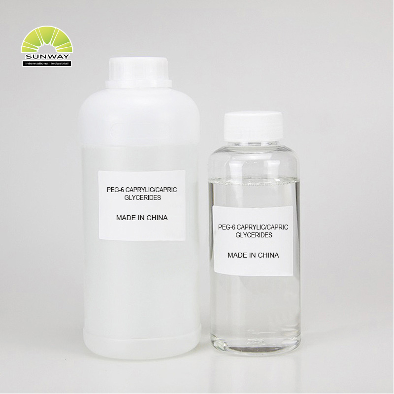 Agente cosmético para cuidados com a pele, suplemento, estabilizador emulsificante, Peg-6 Caprylic/Capric Glycerides, fornecido diretamente da fábrica.
