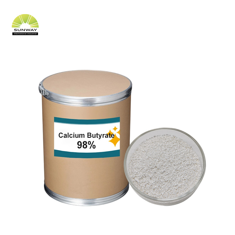 Fornecimento de fábrica 98% 50% 90% Butirato de cálcio Aditivo para alimentação de ácido butírico Sal de cálcio Cas 5743-36-2 Butirato de cálcio