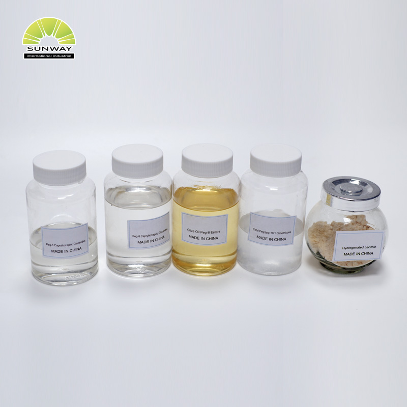 Óleo hidrofílico de grau cosmético, ésteres de azeite de oliva PEG-8 para cuidados com a pele.