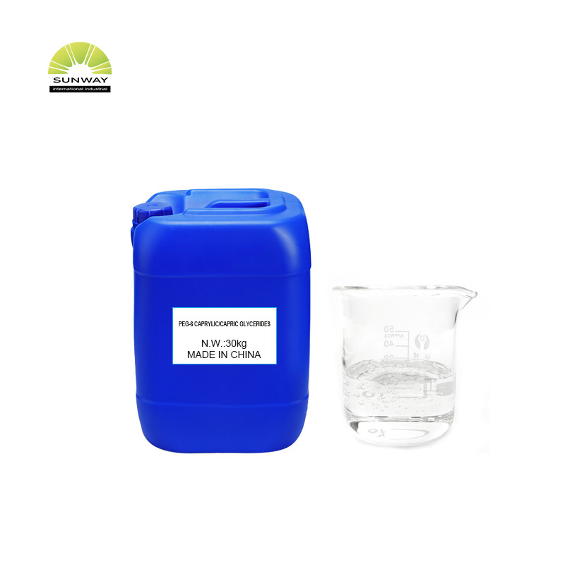 Agente cosmético para cuidados com a pele, suplemento, estabilizador emulsificante, Peg-6 Caprylic/Capric Glycerides, fornecido diretamente da fábrica.