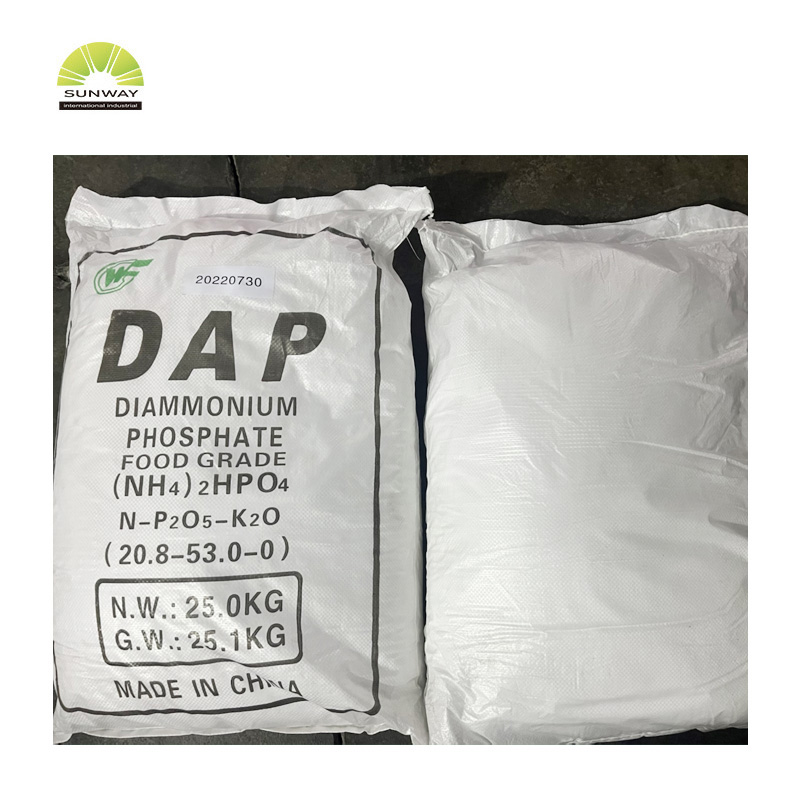 DAP Diammonium Fosfato grau alimentício grau tecnológico para preparação de fermentação de vinho tinto de assistência ao fogo