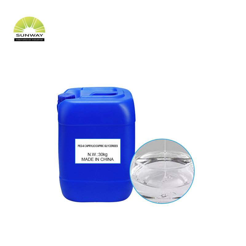 Agente cosmético para cuidados com a pele, suplemento, estabilizador emulsificante, Peg-6 Caprylic/Capric Glycerides, fornecido diretamente da fábrica.