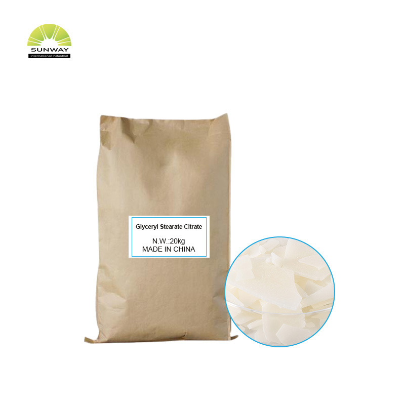 Emulsificante de grau cosmético premium 100% citrato de estearato de glicerila CAS 55840-13-6 para maquiagem