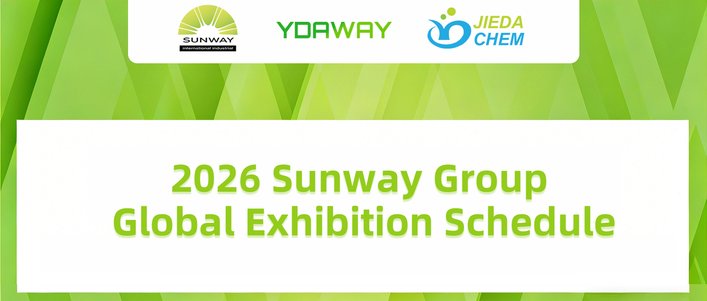Prévia da Exposição Sunway Group 2026 | Encontre-nos na China e em outros países